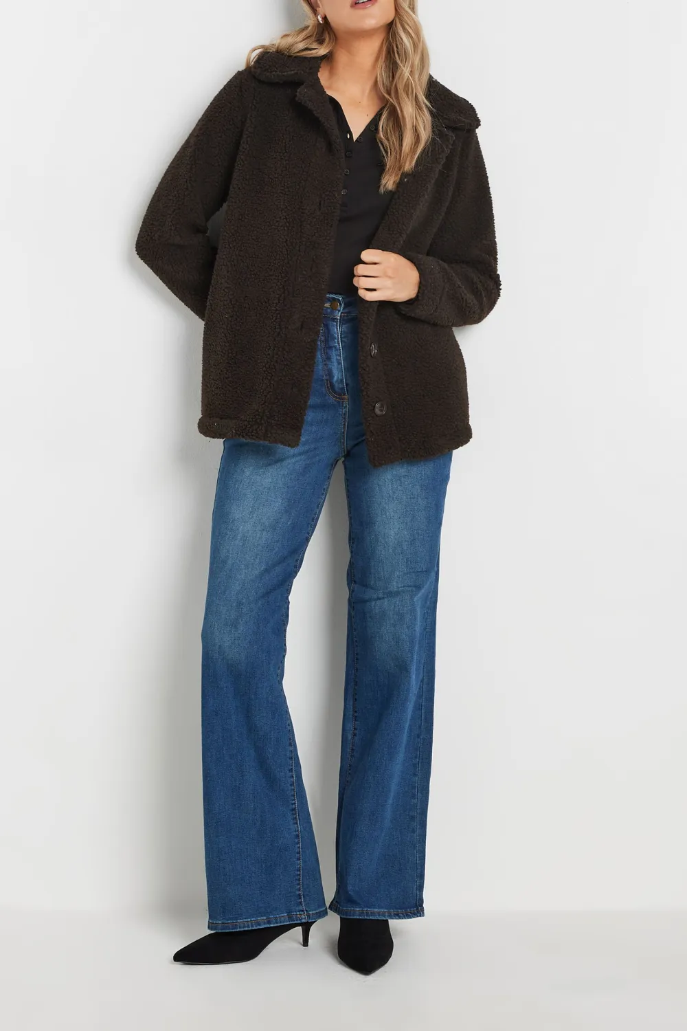 Chocolate Brown Side Pockets Jacket