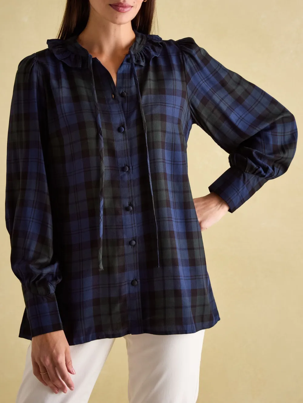 White Pleated Tuxedo-Style Shirt