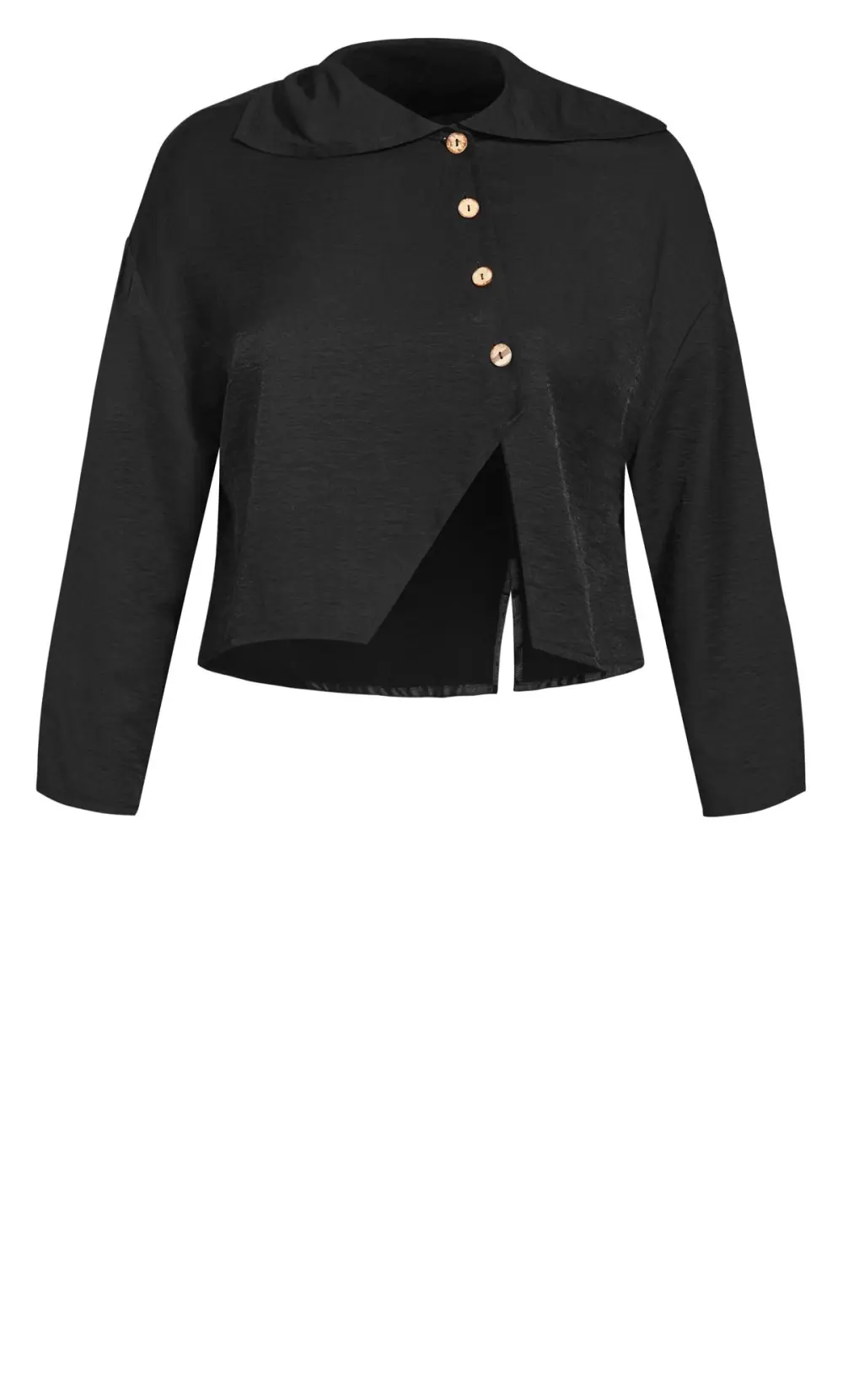 Evans Baptiste Black Cropped Jacket