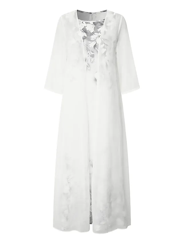 Women‘s Dress Set Two Piece Dress Midi Dress Green Blue Purple Pink White Long Sleeve Floral Ruched Print Summer Spring Fall Crew Neck Elegant Casual Classic 2023 S M L XL XXL 3XL / Summer Dress