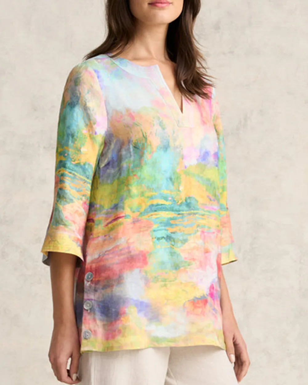 Printed Linen Tunic