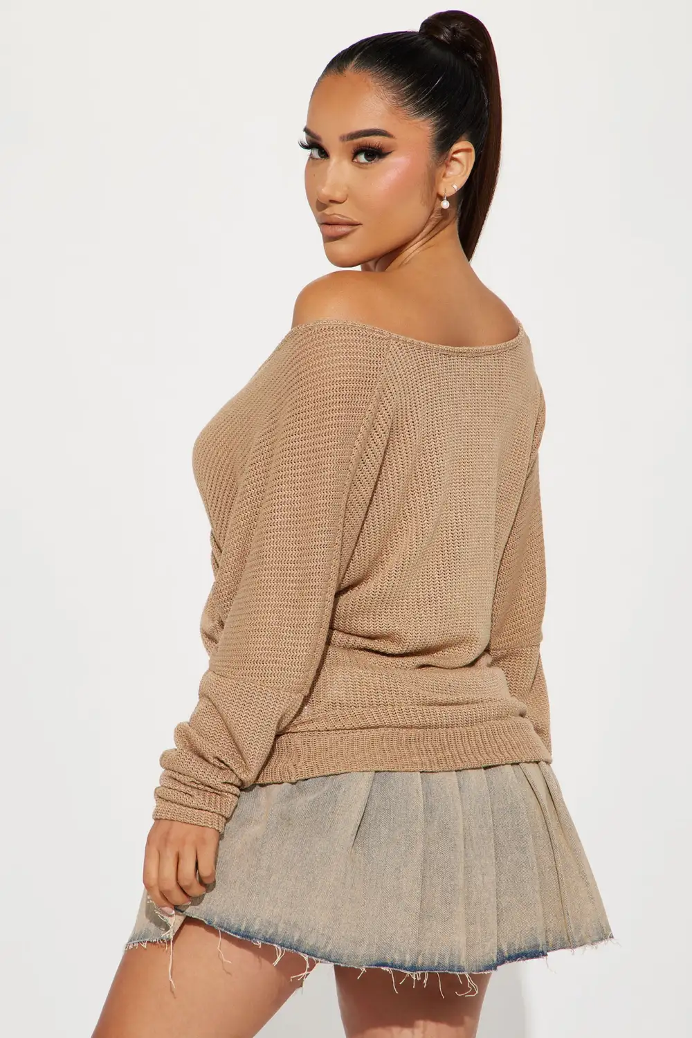 Elianna Wrap Top - Taupe