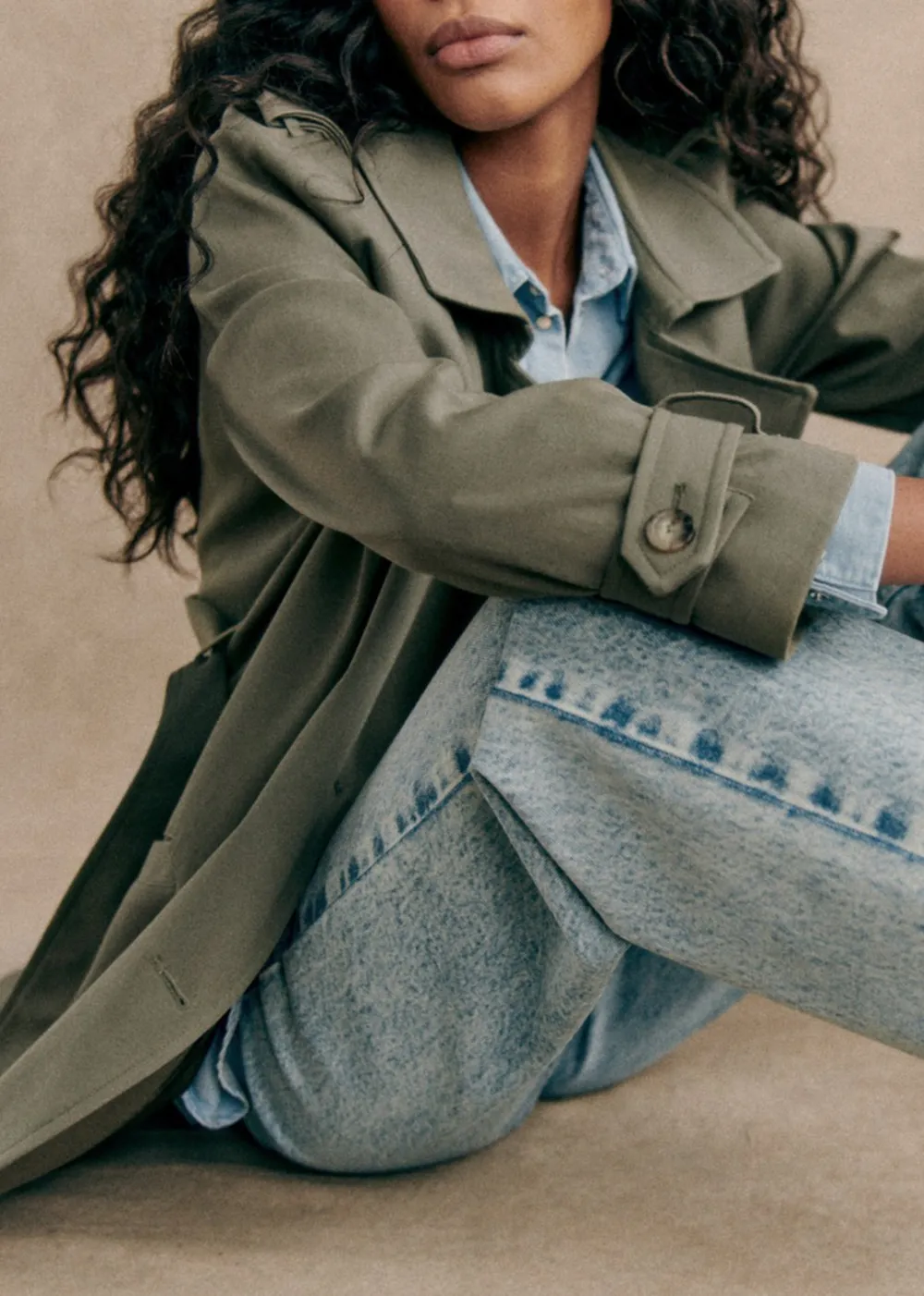 Long Belted Trench Coat