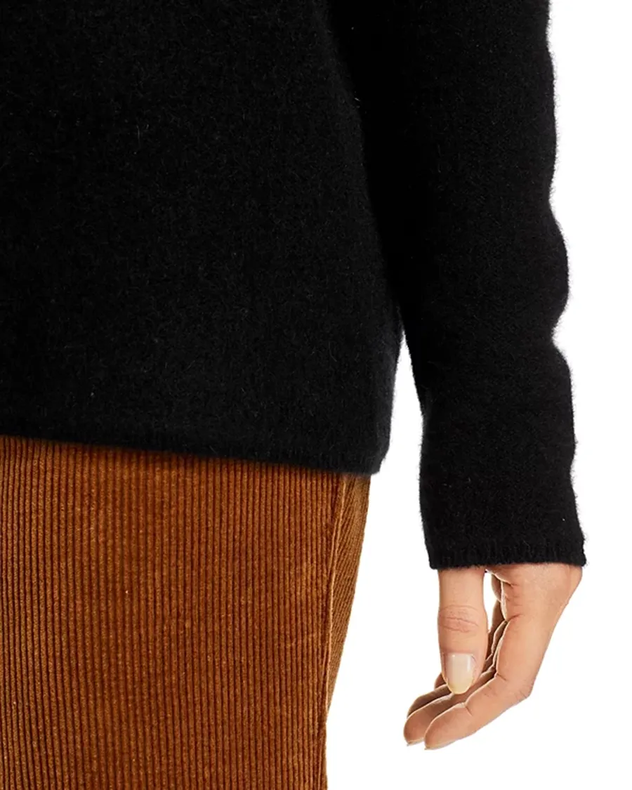 Cashmere Mock Neck Brushed Cashmere Sweater