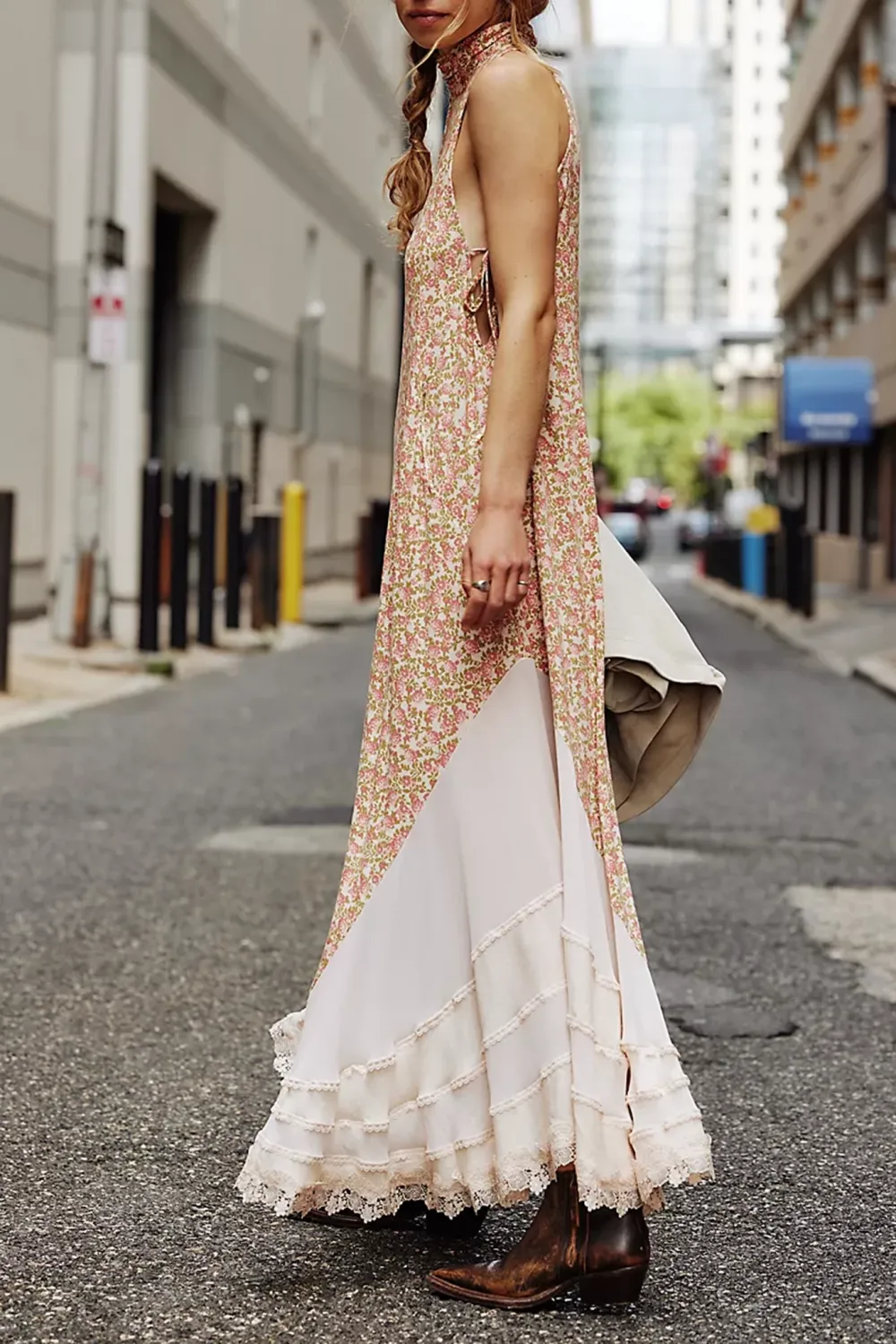 Sleeveless Floral Print Jumpsuit