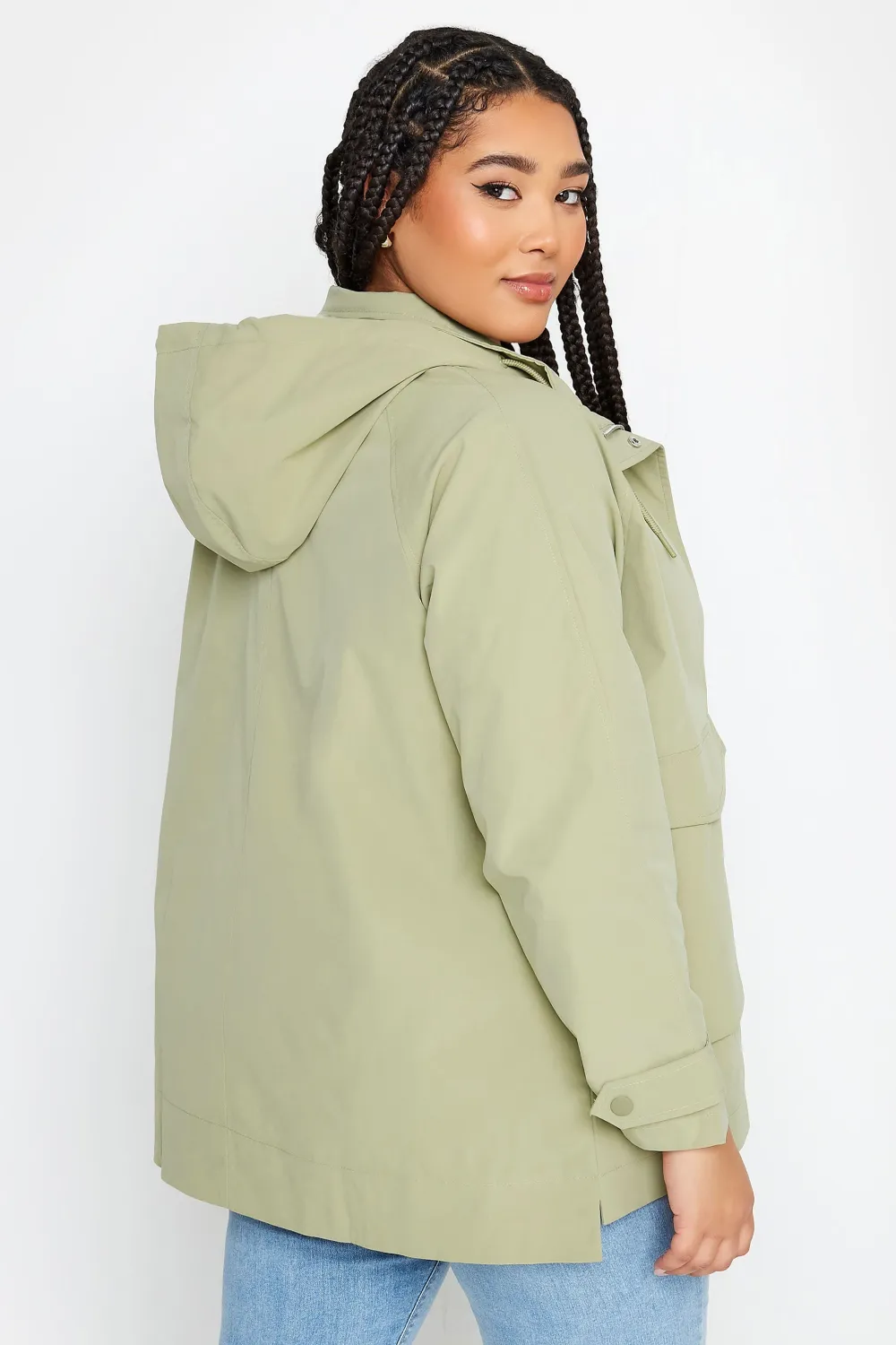 YOURS Curve Sage Green Raglan Lightweight Jacket