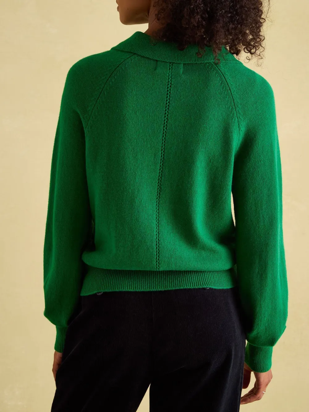 V Neck Stripe Jumper with Collar