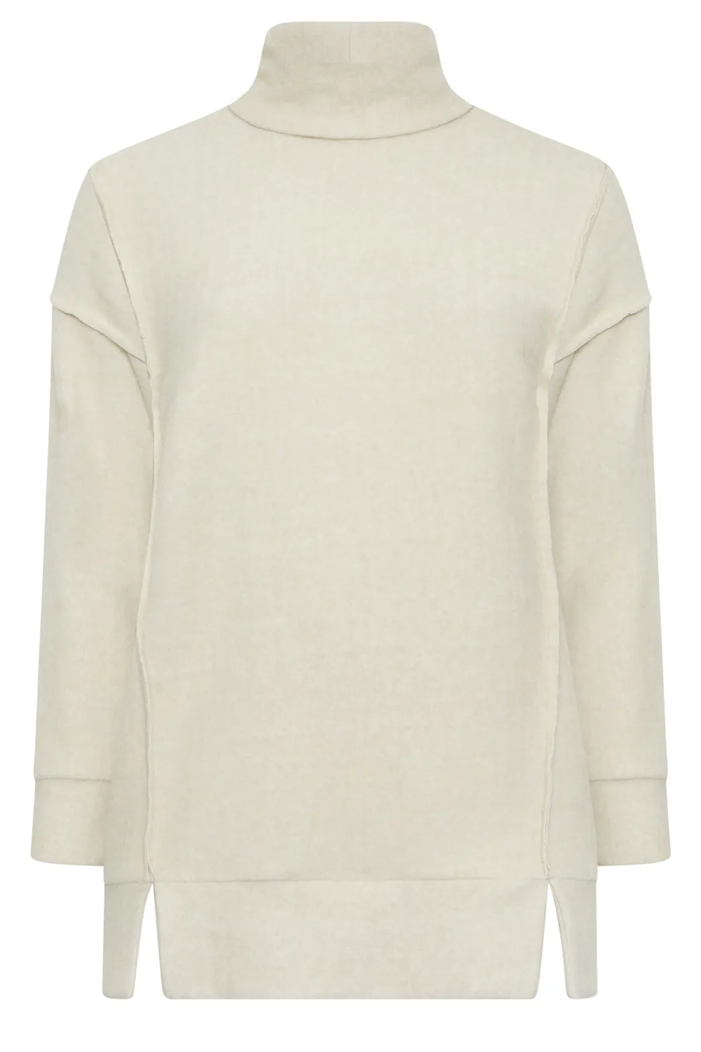 YOURS LUXURY Curve Cream Soft Touch Turtle Neck Jumper