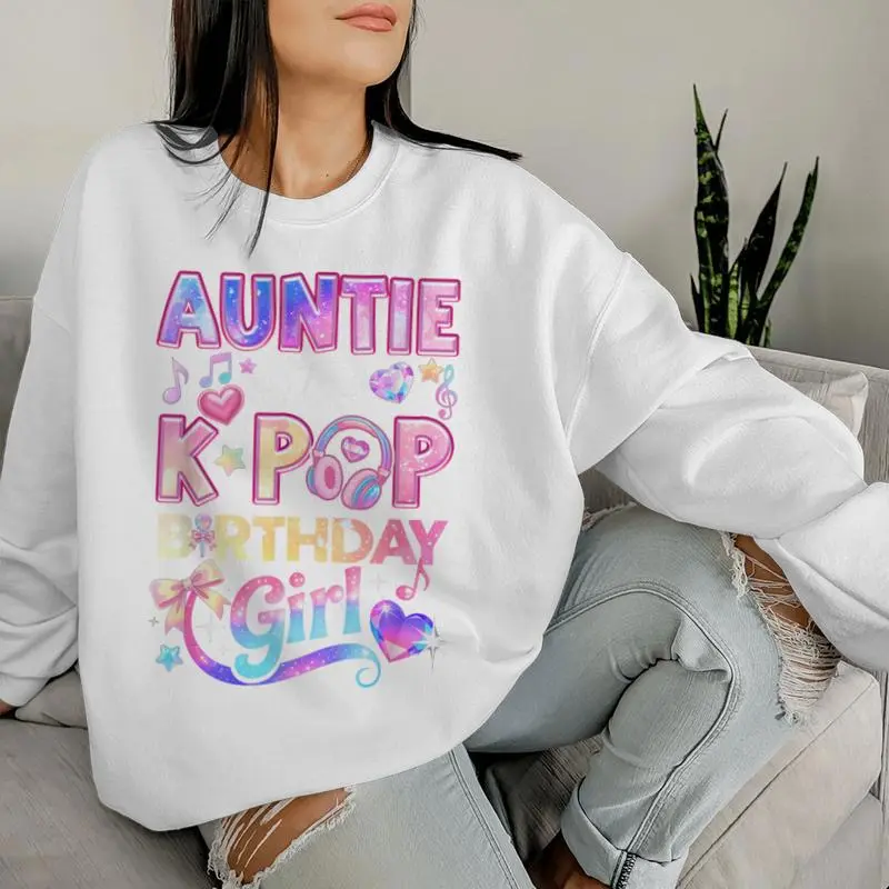 Auntie Of The K-Pop Birthday Girls Korean Music Lovers Women Sweatshirt
