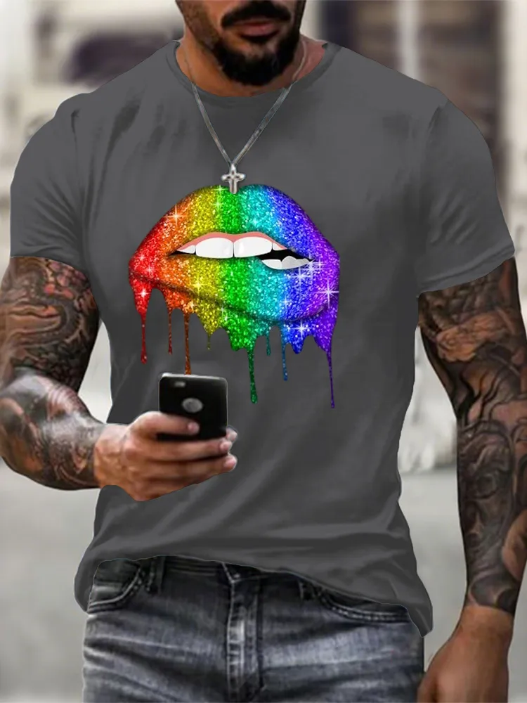 Men'S This Rainbow Lips