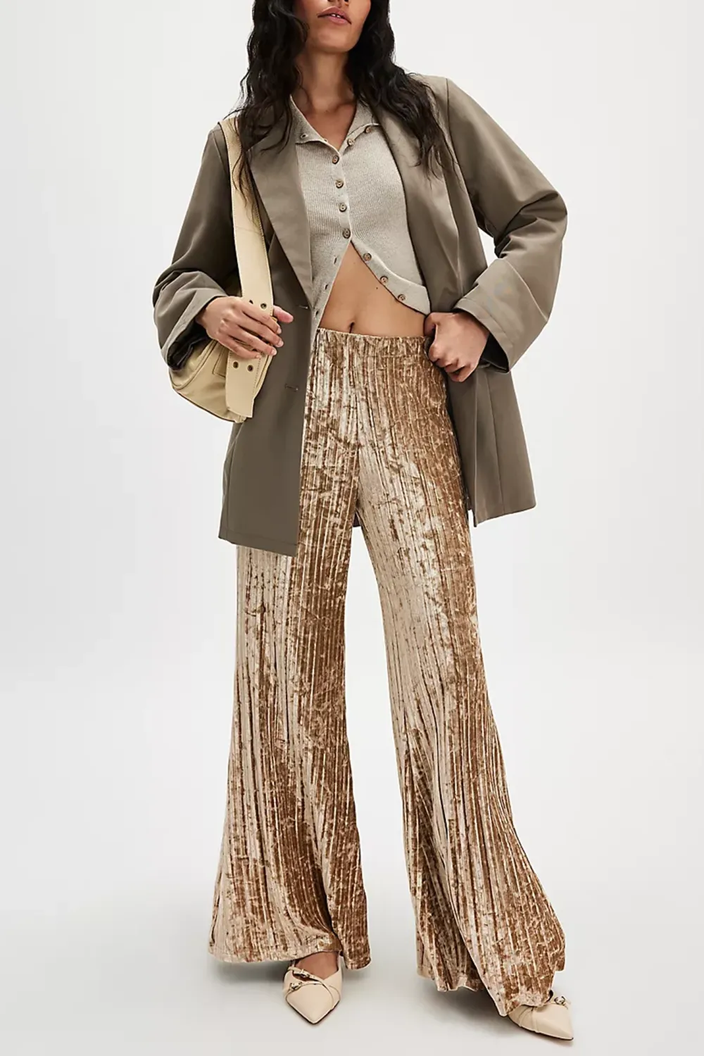 Pleated Wide Leg Pants