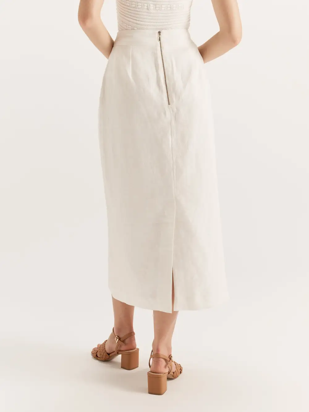 High Waisted Linen Wrap Skirts