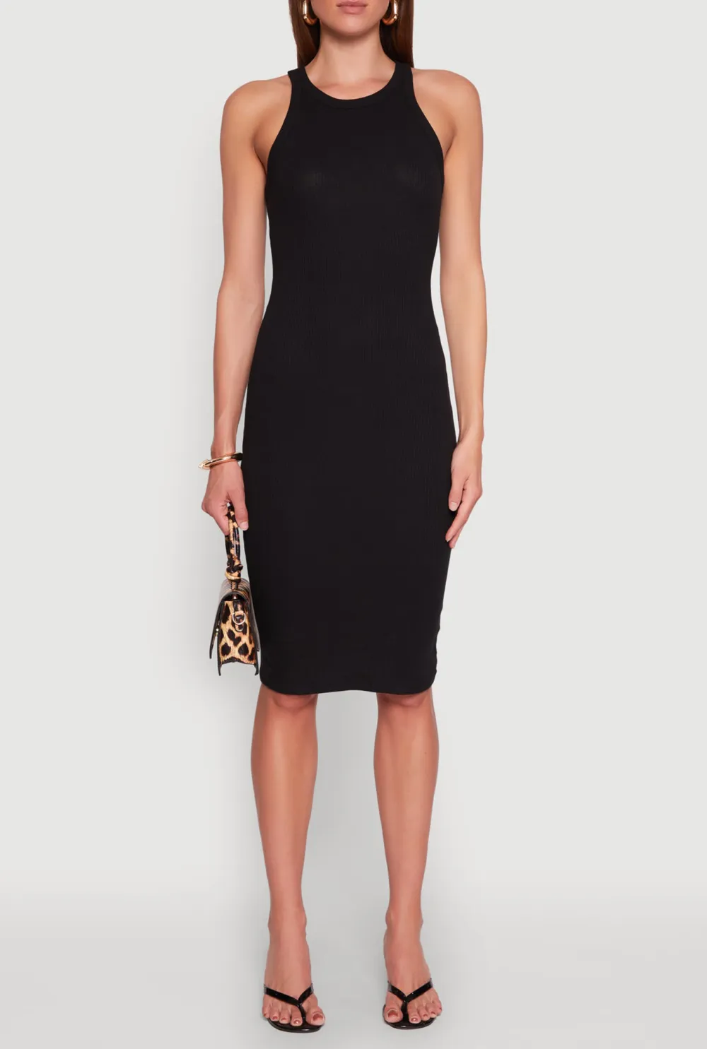 Solid Color Sleeveless Dress