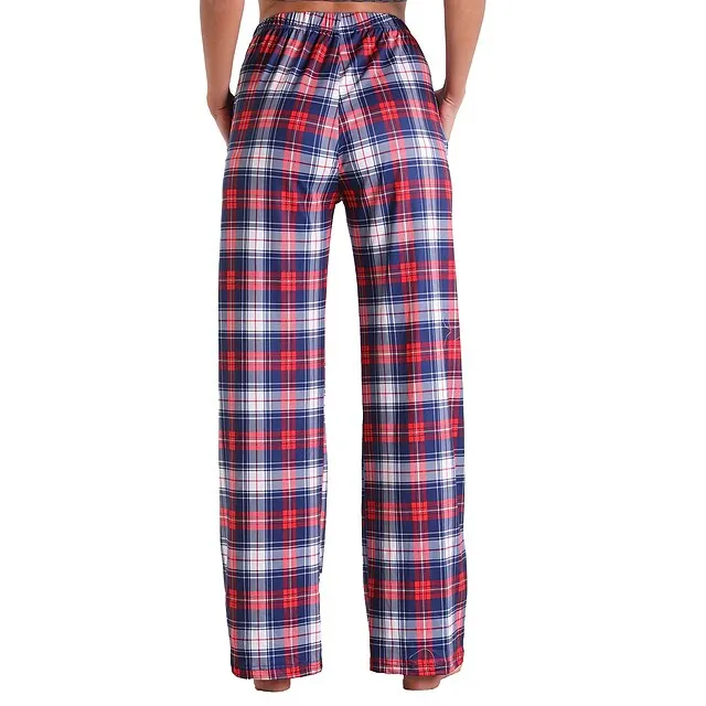 Women's Pajamas Pants Pjs Grid / Plaid Fashion Comfort Sweet Party Home Christmas Cotton Long Pant Pant Summer Spring Light Pink Black
