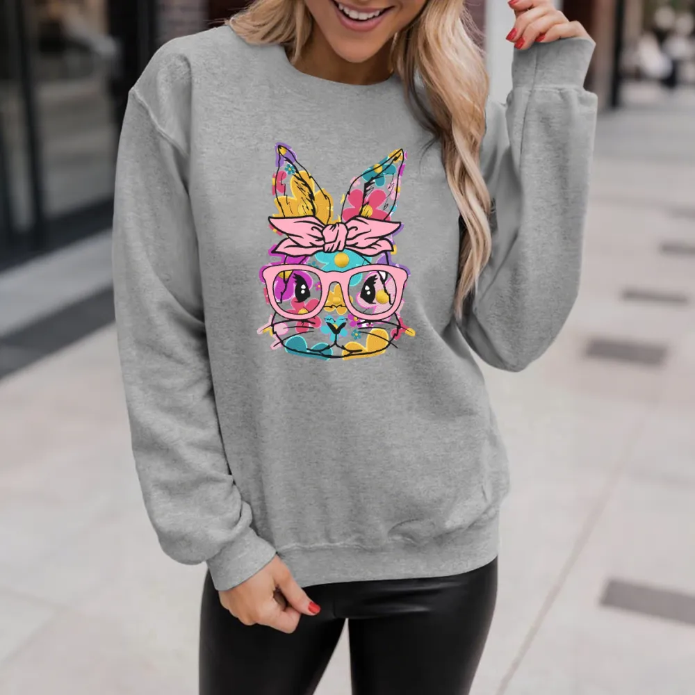 Ladies' Fashionable Easter Bunny Pattern Top