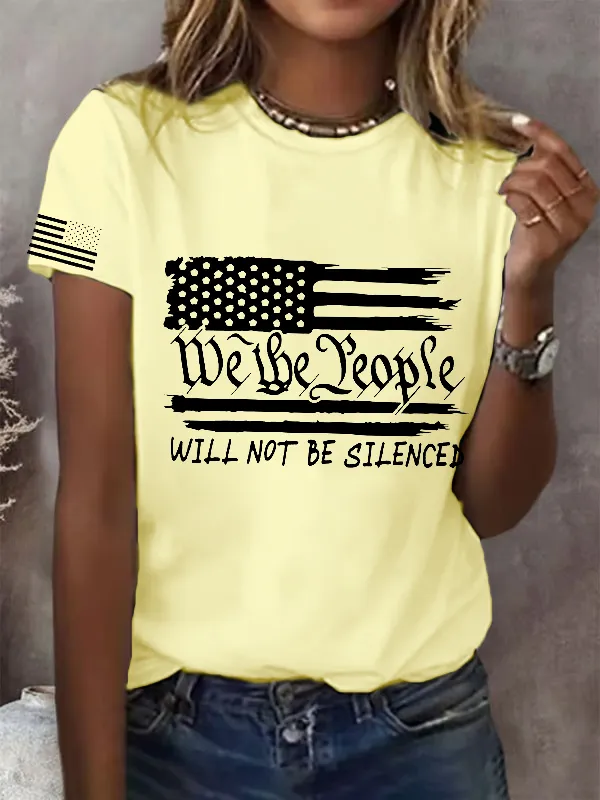 Women'S We The People Will Not Be Silenced Print T-Shirt