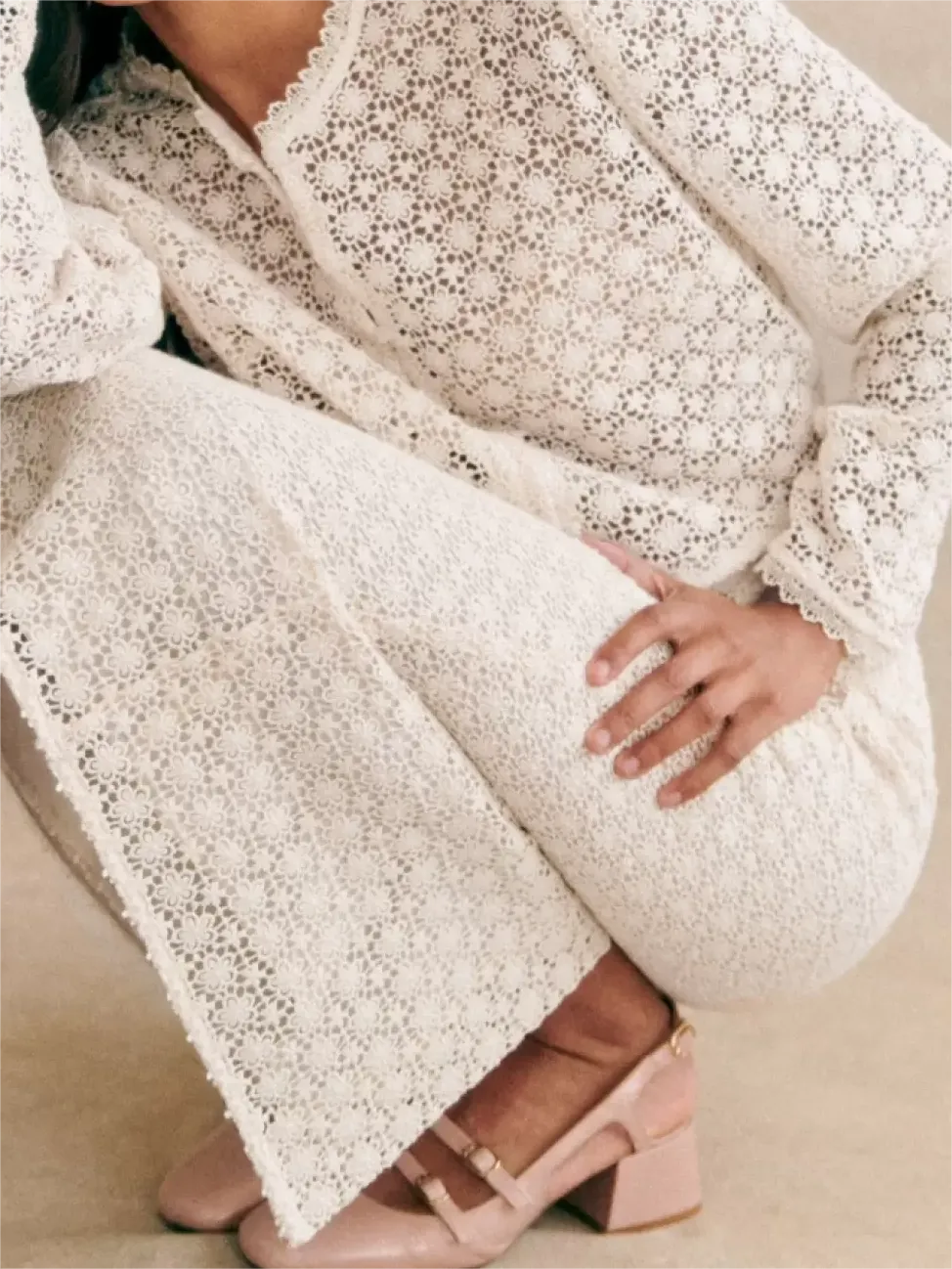 Sequin Midi-Length Straight Skirt