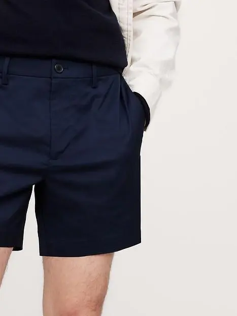 Men's  Navy Blue Quick-Drying Cotton Shorts