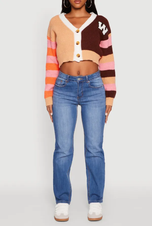 Striped Contrasting Cardigan