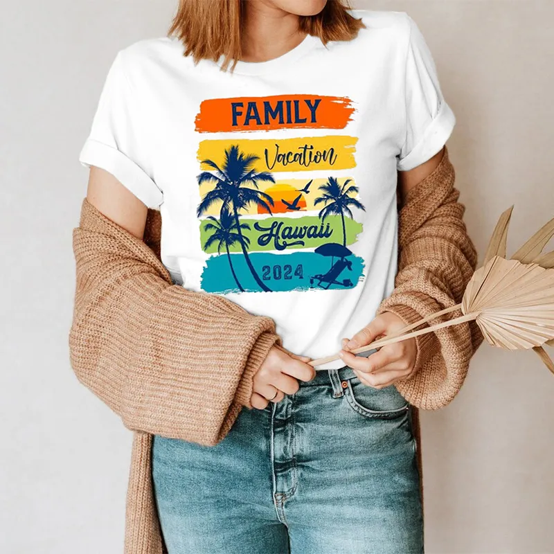 Family Vacation Hawaii - Themed Printed Tee
