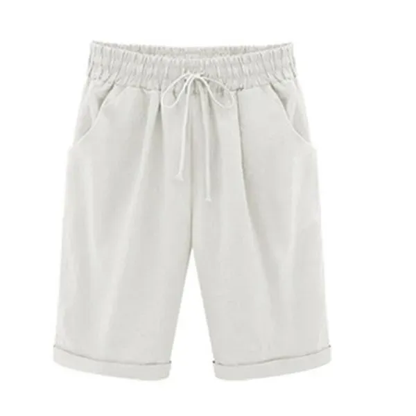 PLUS SIZE POCKETS CASUAL SHORTS