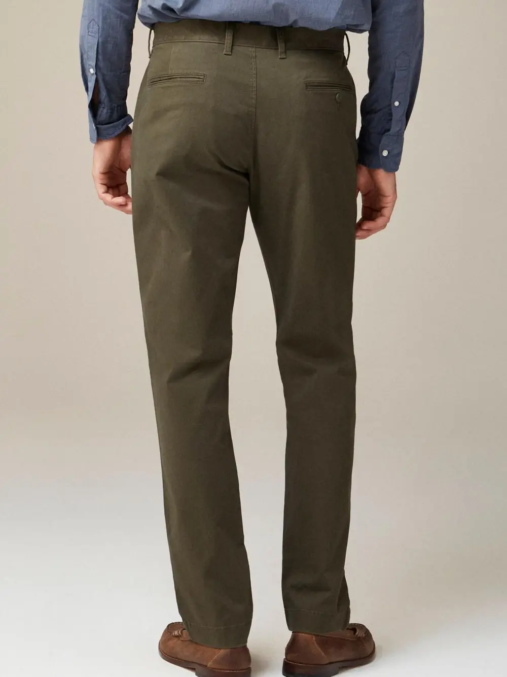 Olive Green Regular Fit Men's Chino Pants