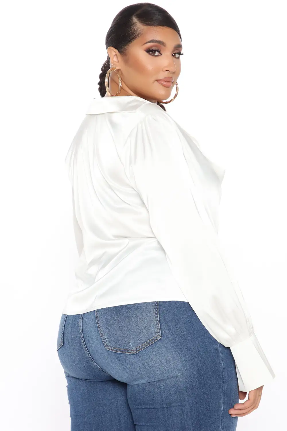 Touch By Touch Satin Top - White