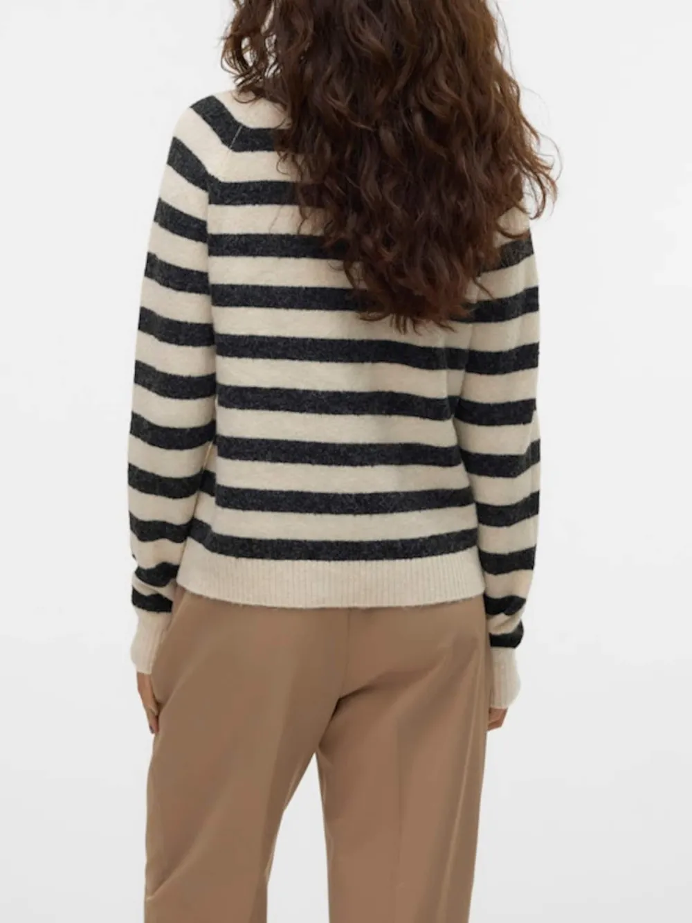 Striped Crew Neck Long Sleeve Sweaters