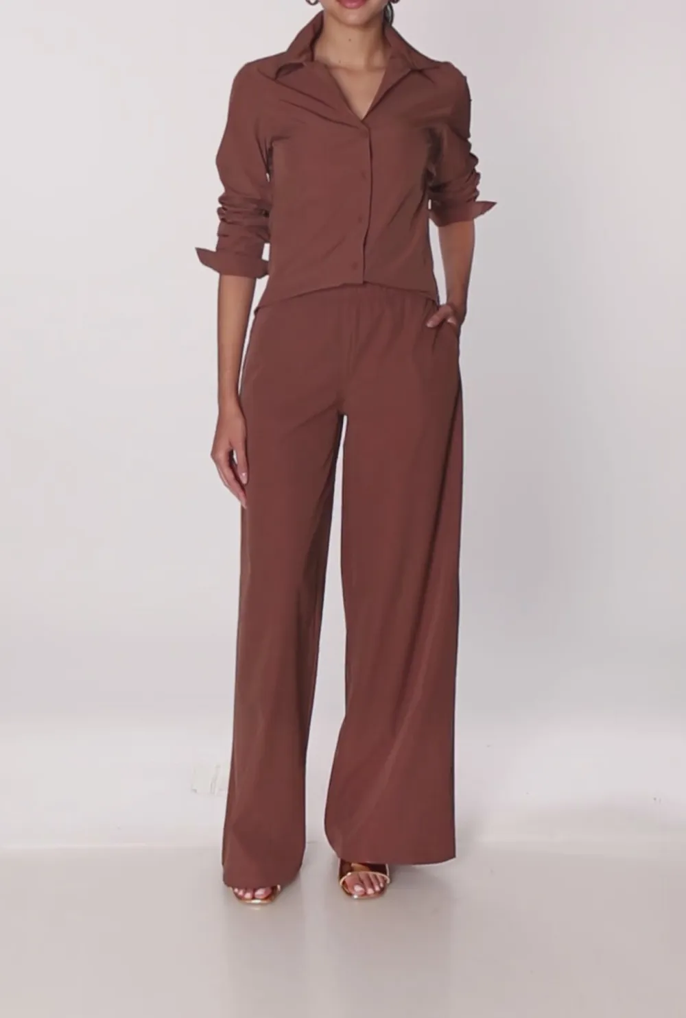 Solid Color Loose Pants