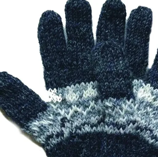 nordic knit wool gloves
