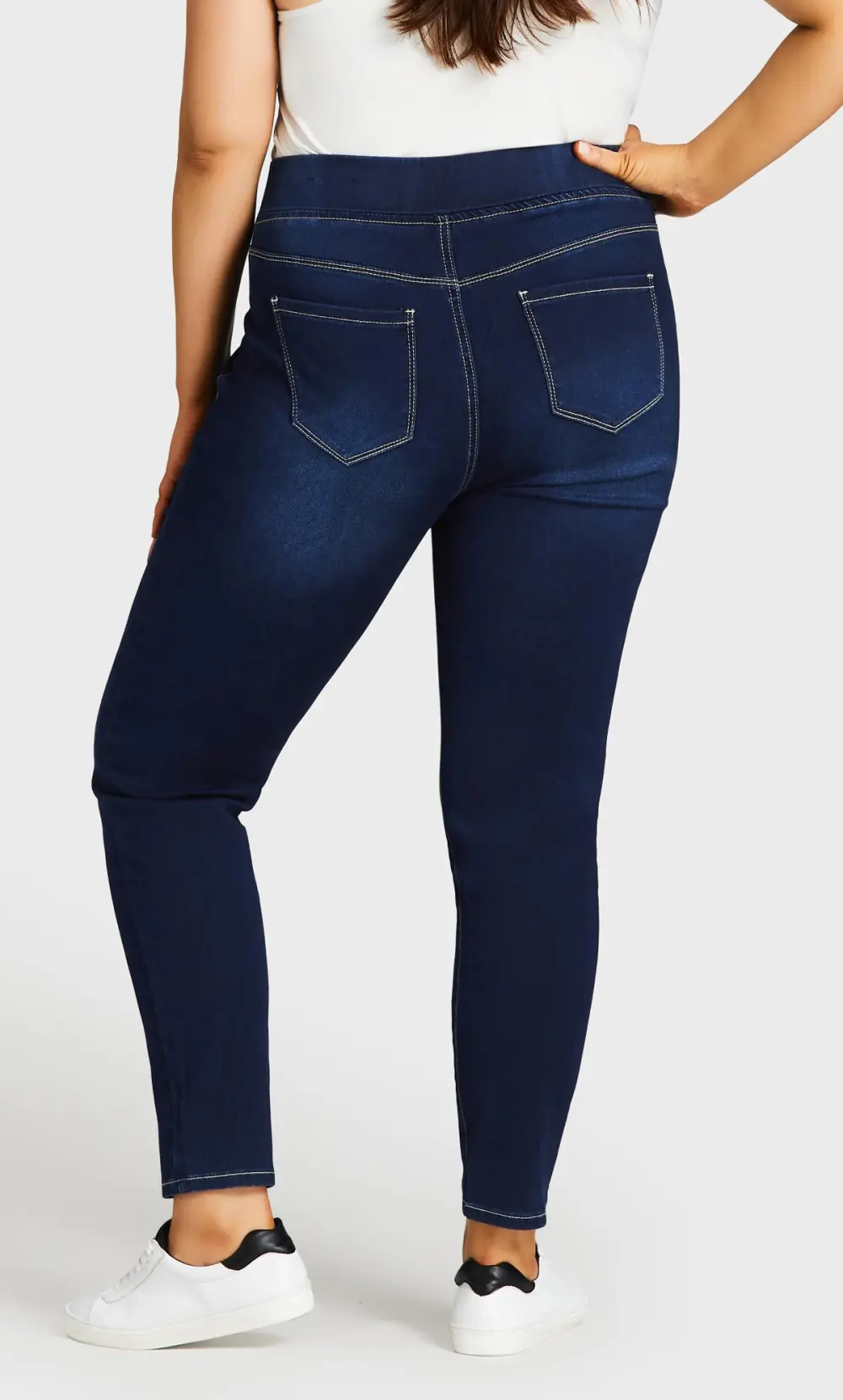 Evans Dark Blue Wash Skinny Jeans