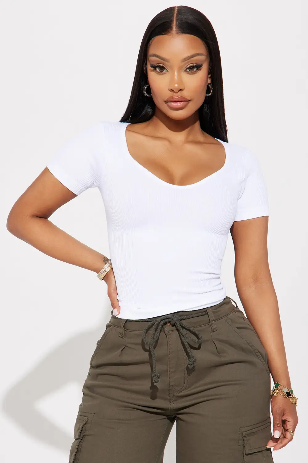 Reyna Seamless Top - White