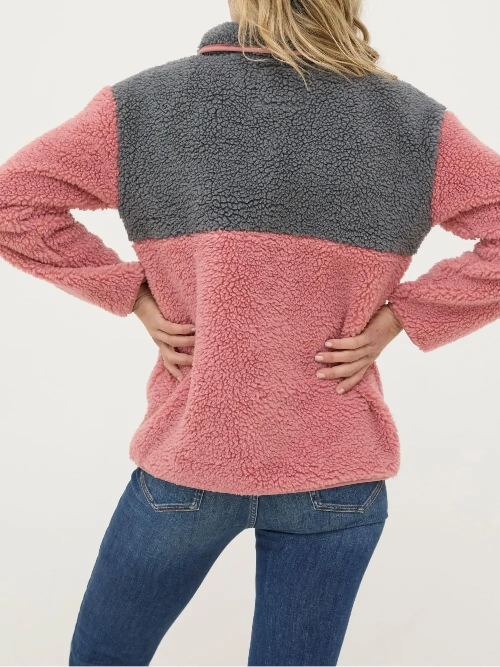 Multi Colourblock Half Neck Fleece