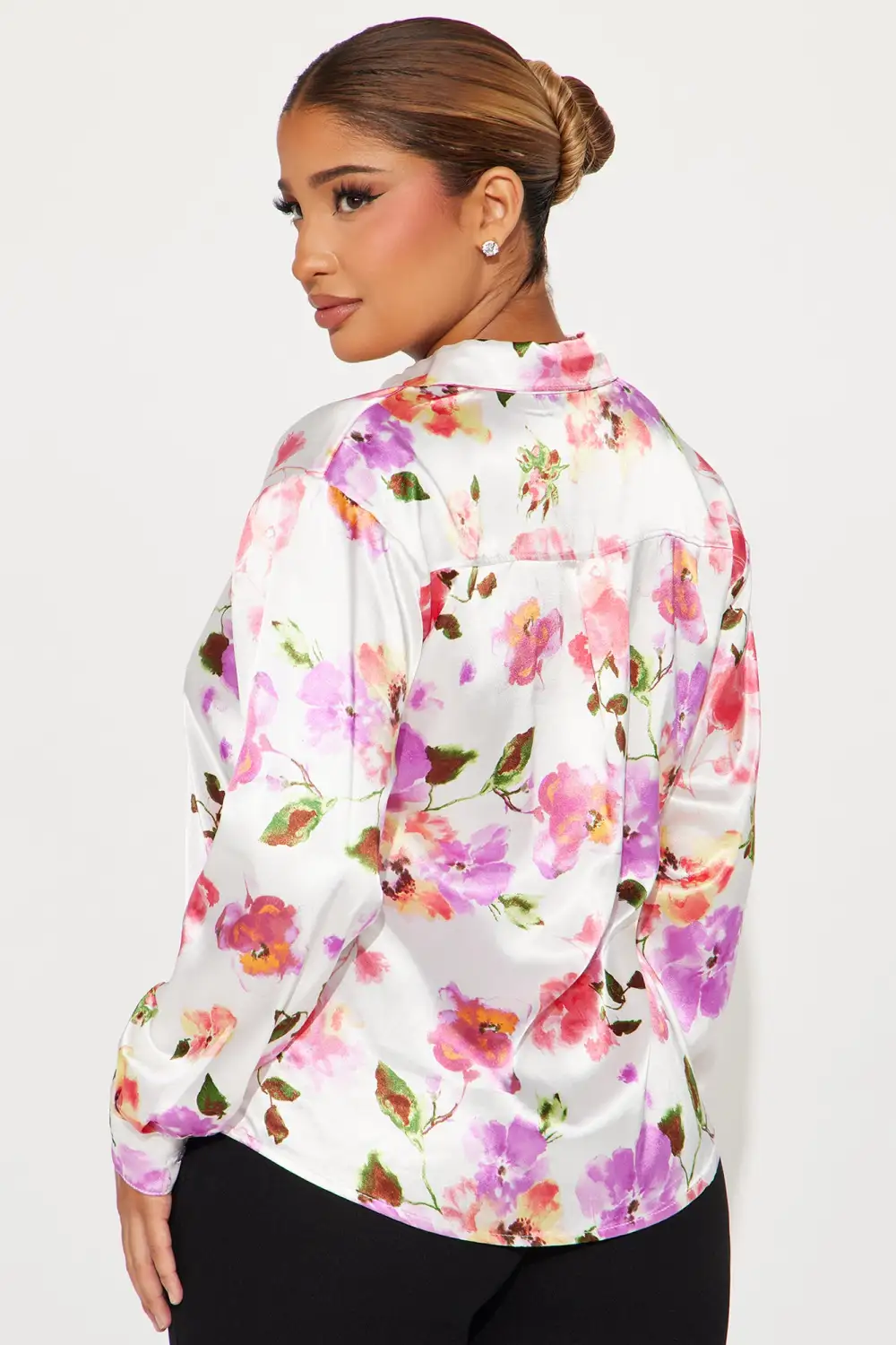 Growing Daily Satin Shirt - Off White