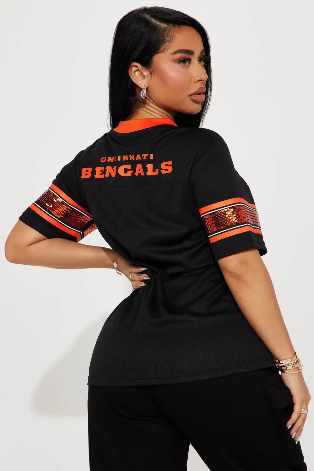 Rising Star Bengals Mesh Top - Black