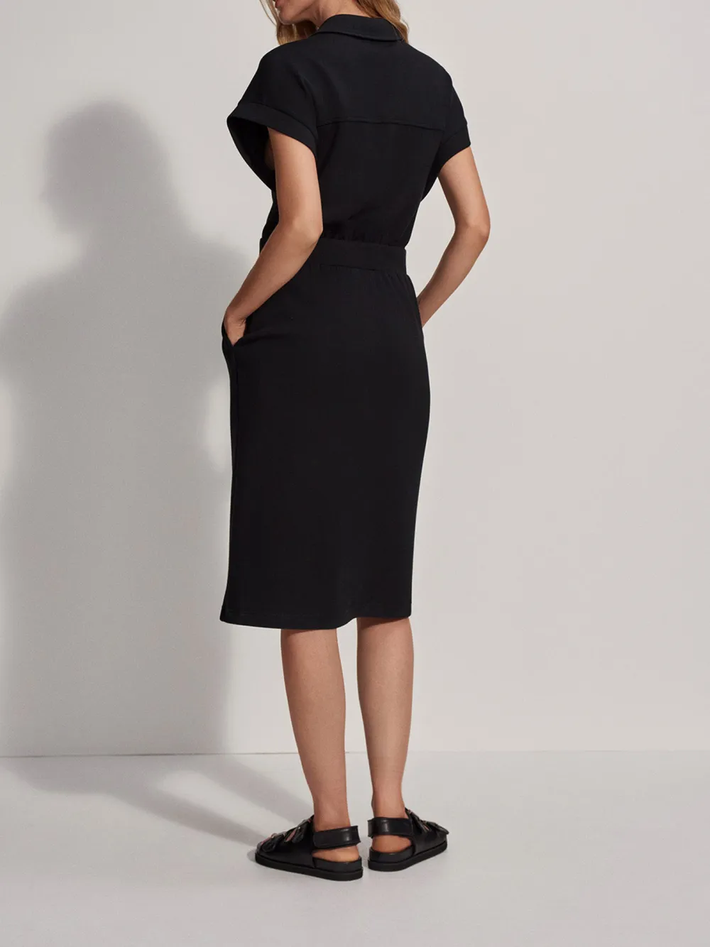 Mid-Waist Zip-Through Dress