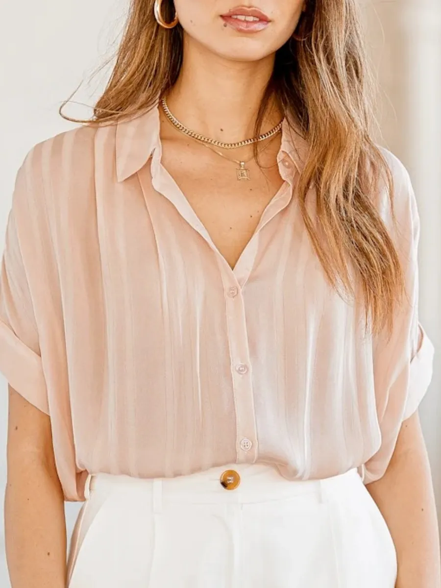 Textured Button Down Shirt