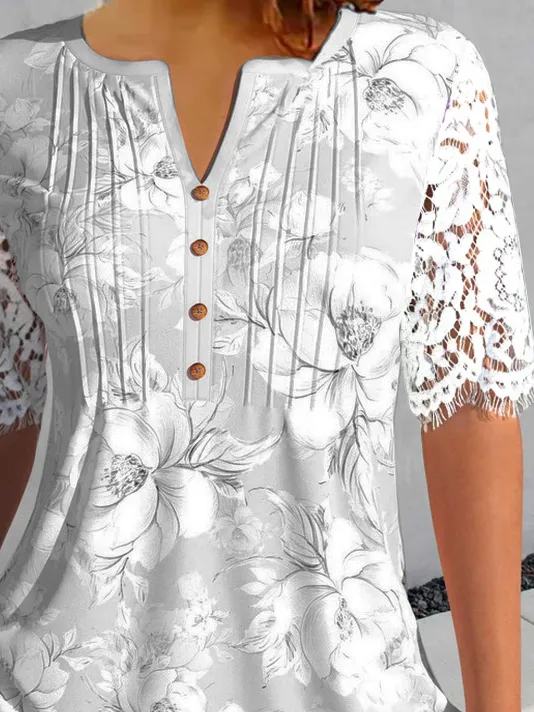 Floral Jersey Casual Shirt