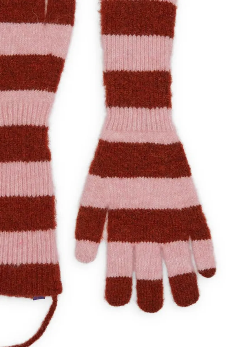 Contrast Color Stripe Gloves