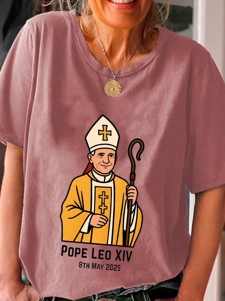 Women'S Pope Leo Xiv 8th May 2025 Round-Neck Short-Sleeved T-Shirt