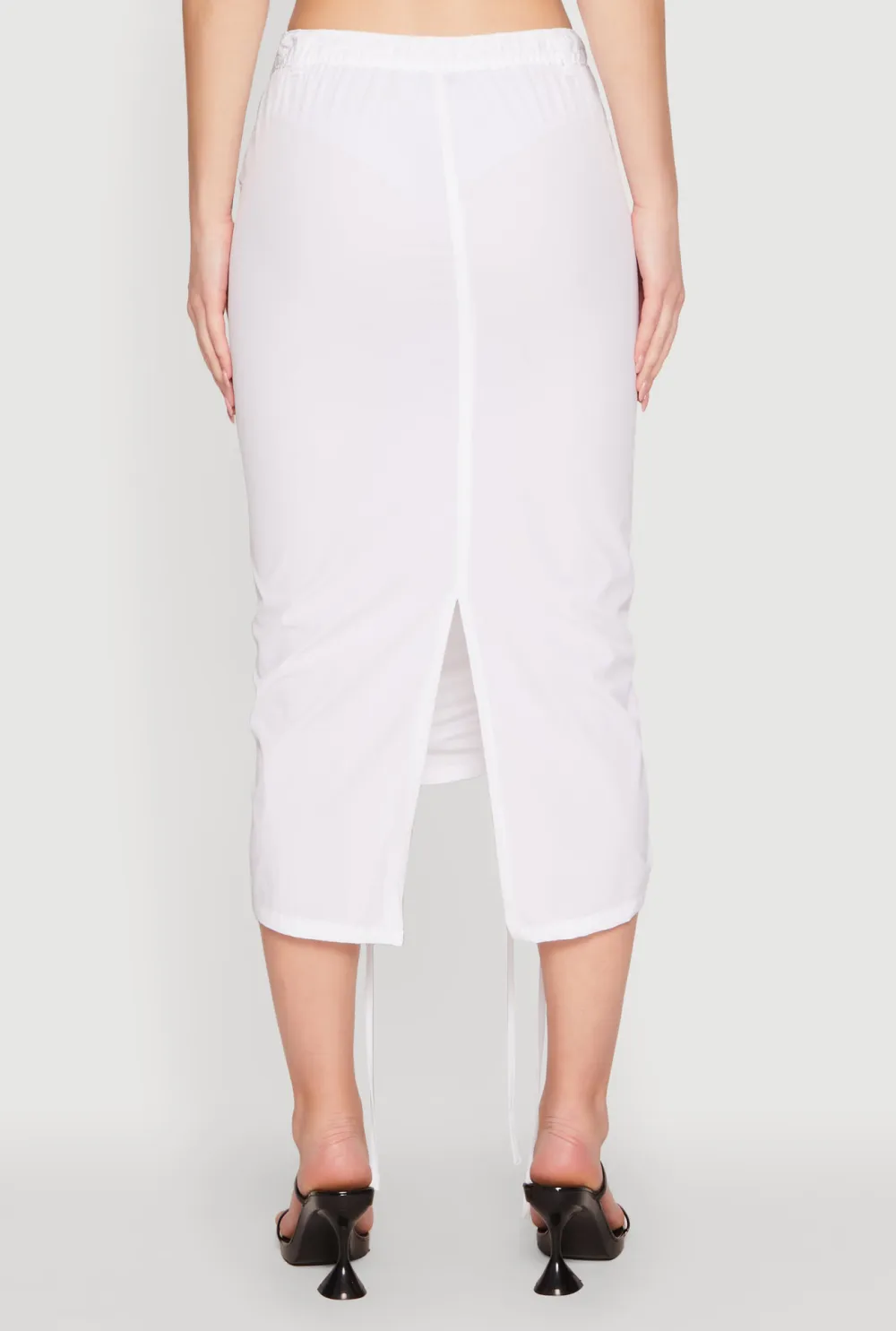 Mid Length Slit Skirt