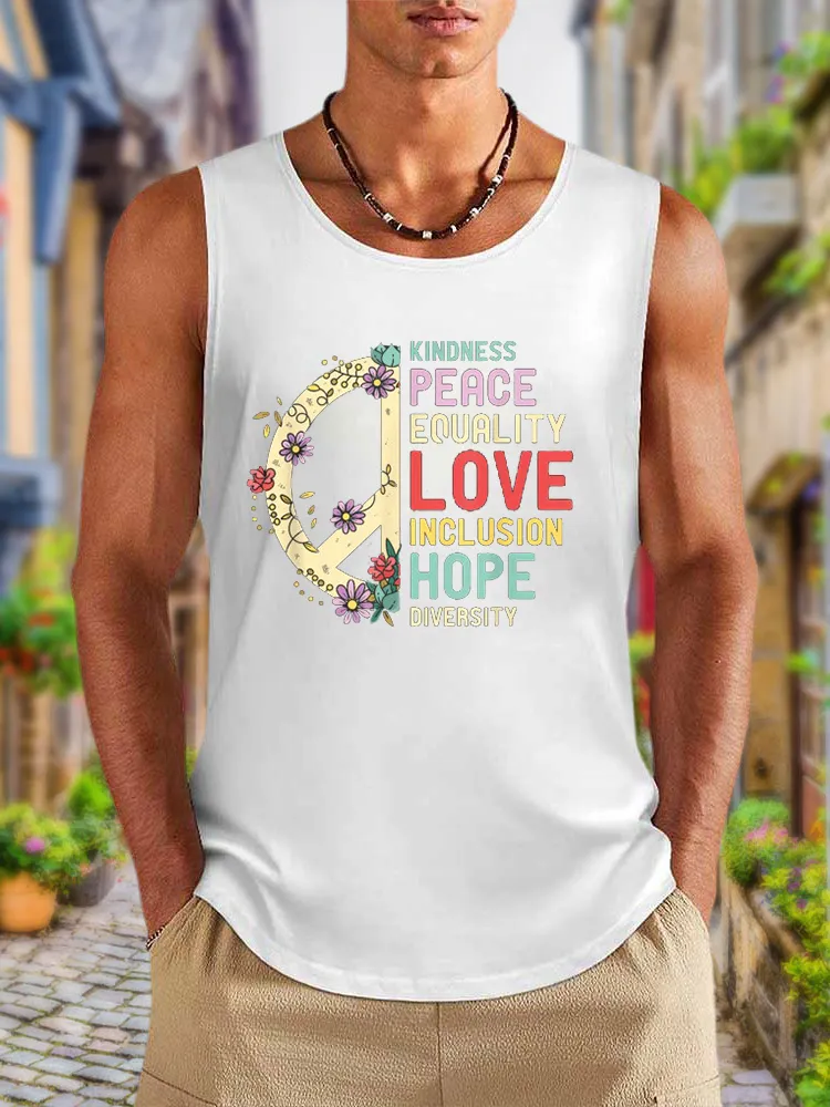 Men'S Vests Diversity Equality Love Peace Human Rights Social Justice