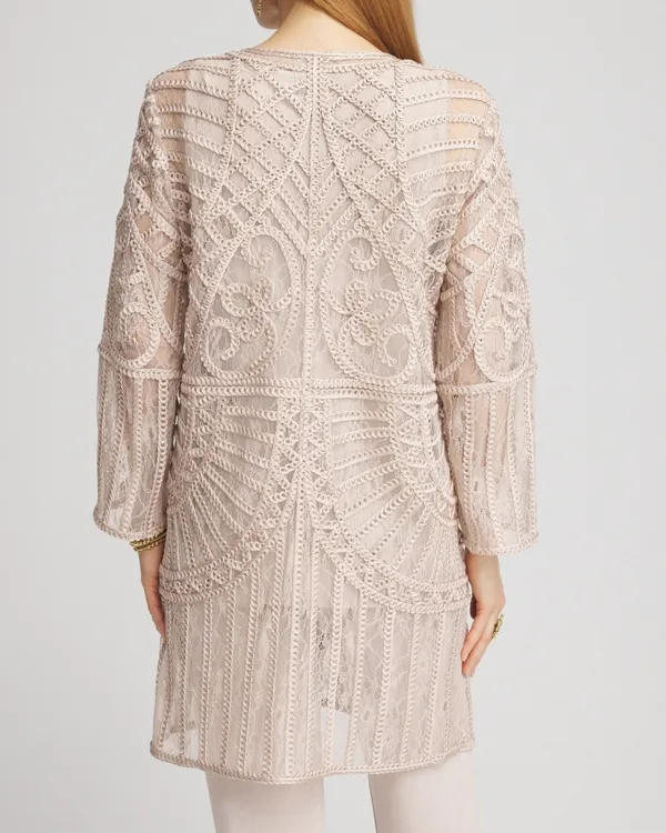 Embroidered Lace Long Sleeve Jacket