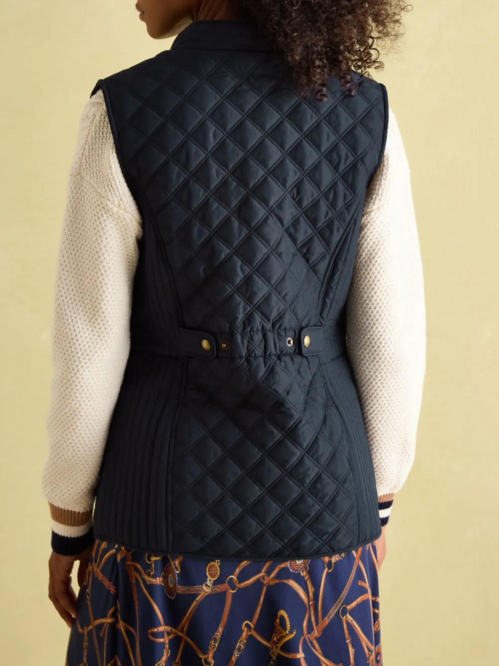 Navy Blue Showerproof Diamond Quilted Gilet