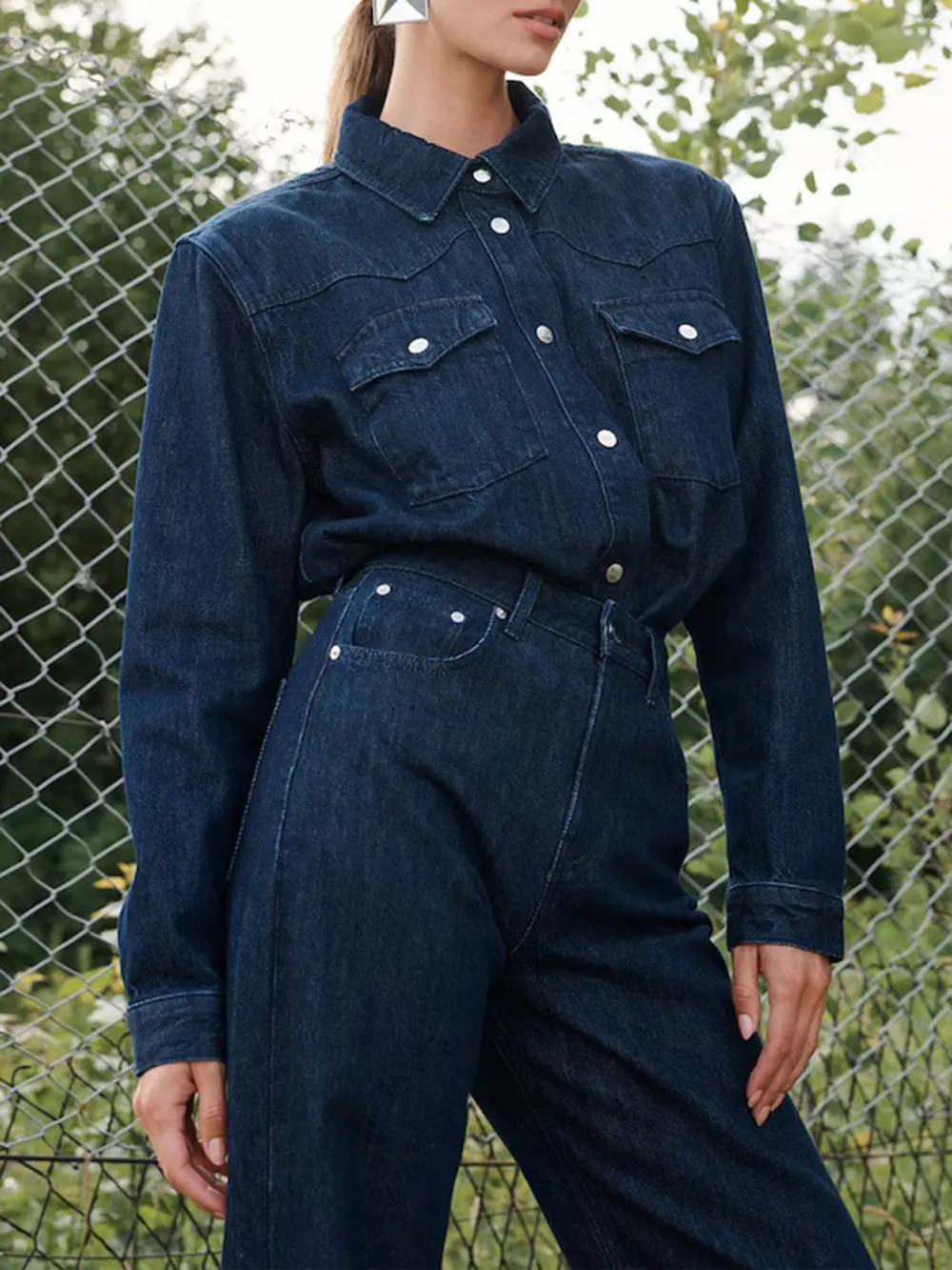 Colored Denim Casual Style Jeans