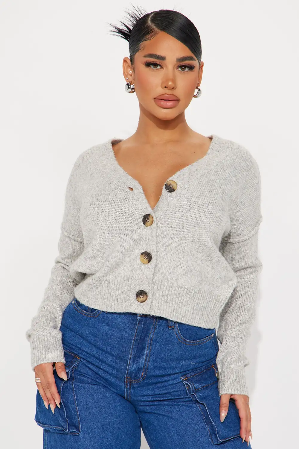 Ainsley Cardigan - Heather Grey