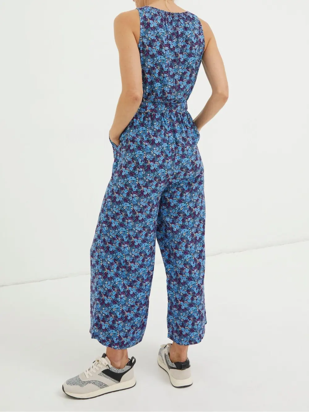 Purple Ink Floral Jumpsuit