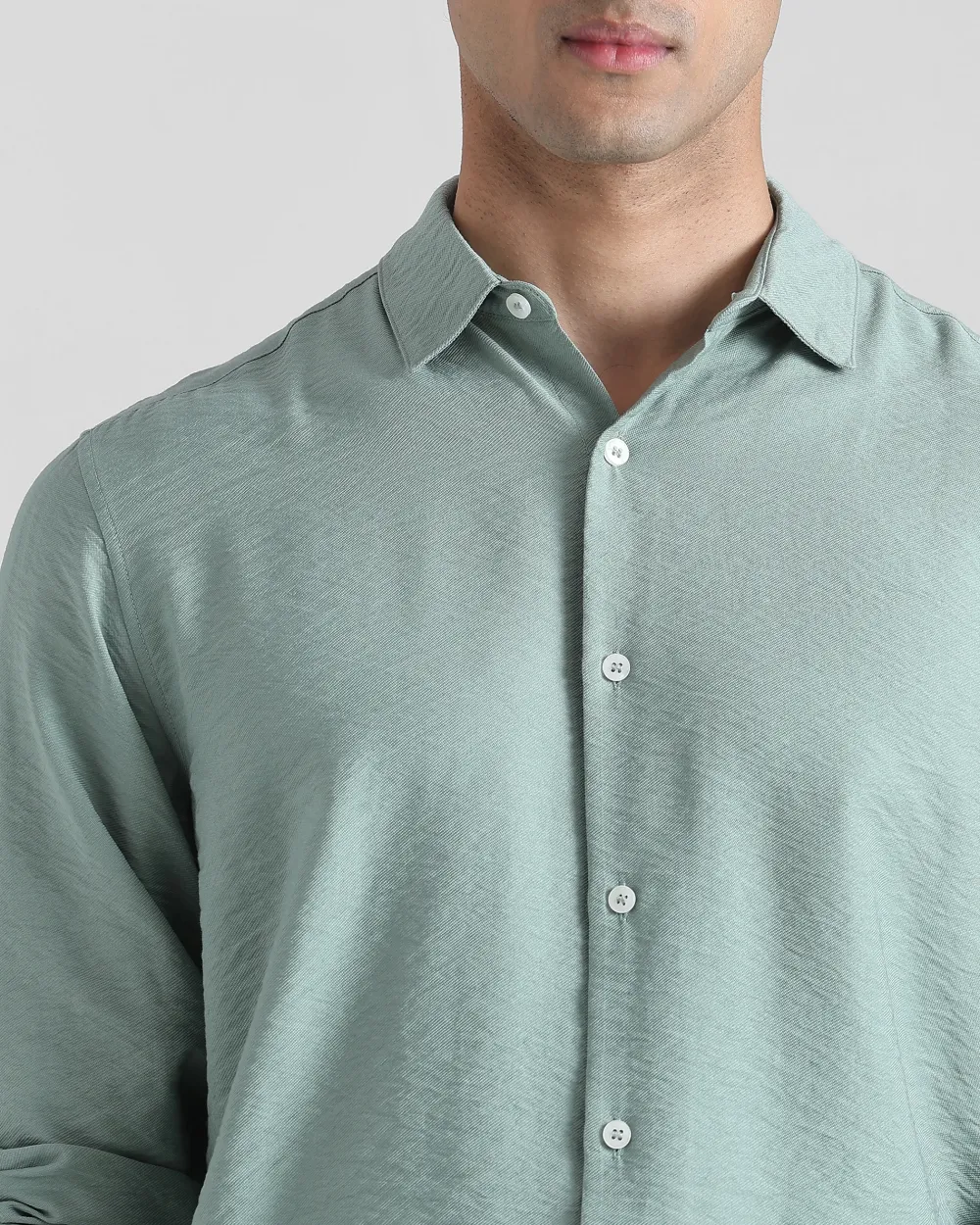 Leisure Simple Comfortable Slim-Fit Breathable Green Shirt