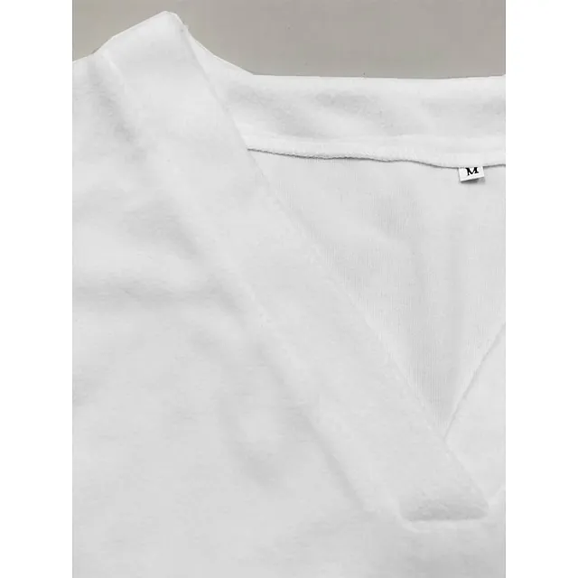 Women's Fleece Lounge Sets 2 Pieces Solid Color Fluffy Fuzzy Warm Pajama V Neck Long Sleeve for Fall Winter White S 3XL