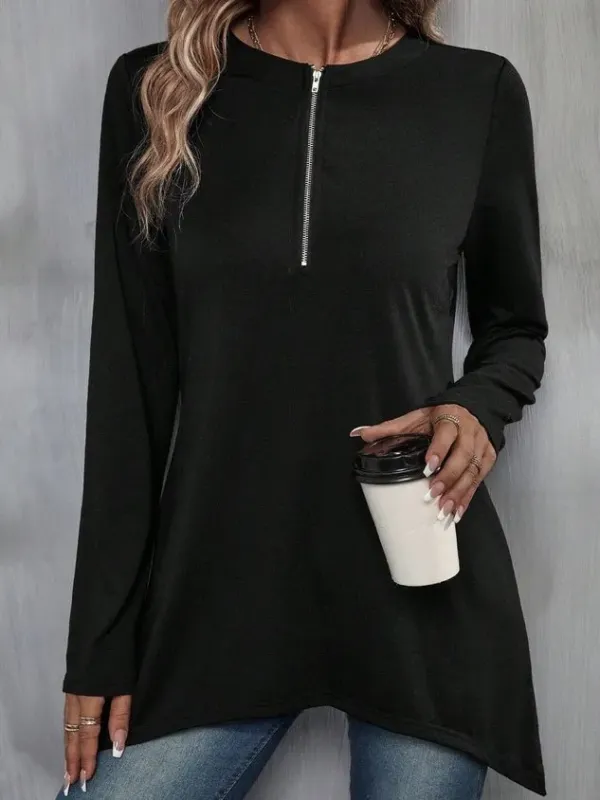 Crew Neck Plain Casual T-Shirt